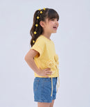 Yellow 3D Rose Appliqué T-Shirt TG6718