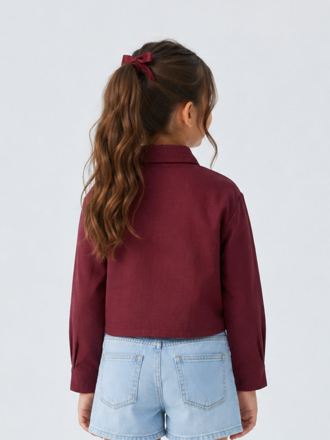 Magenta Cropped Shirt TG6750