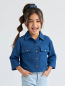 Royal Blue Cropped Shirt TG6750