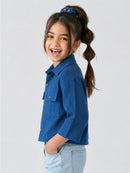 Royal Blue Cropped Shirt TG6750