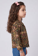 Brown Multicolour Geometric Print Shirt TG6759