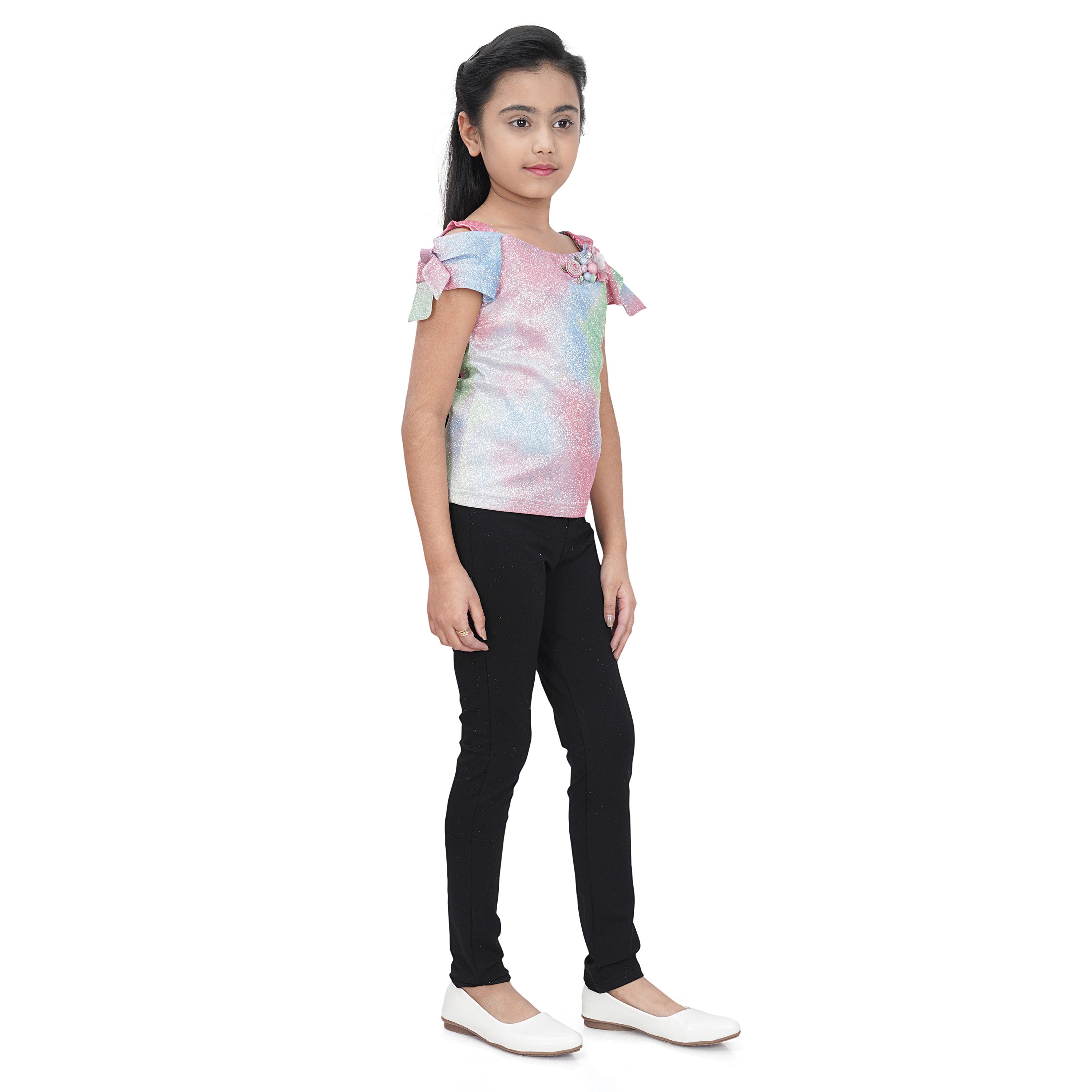 Tiny Girl Cotton Tie-Dye Printed Casual Top