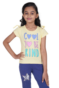 Tiny Girl Yellow Cute Graphic Top