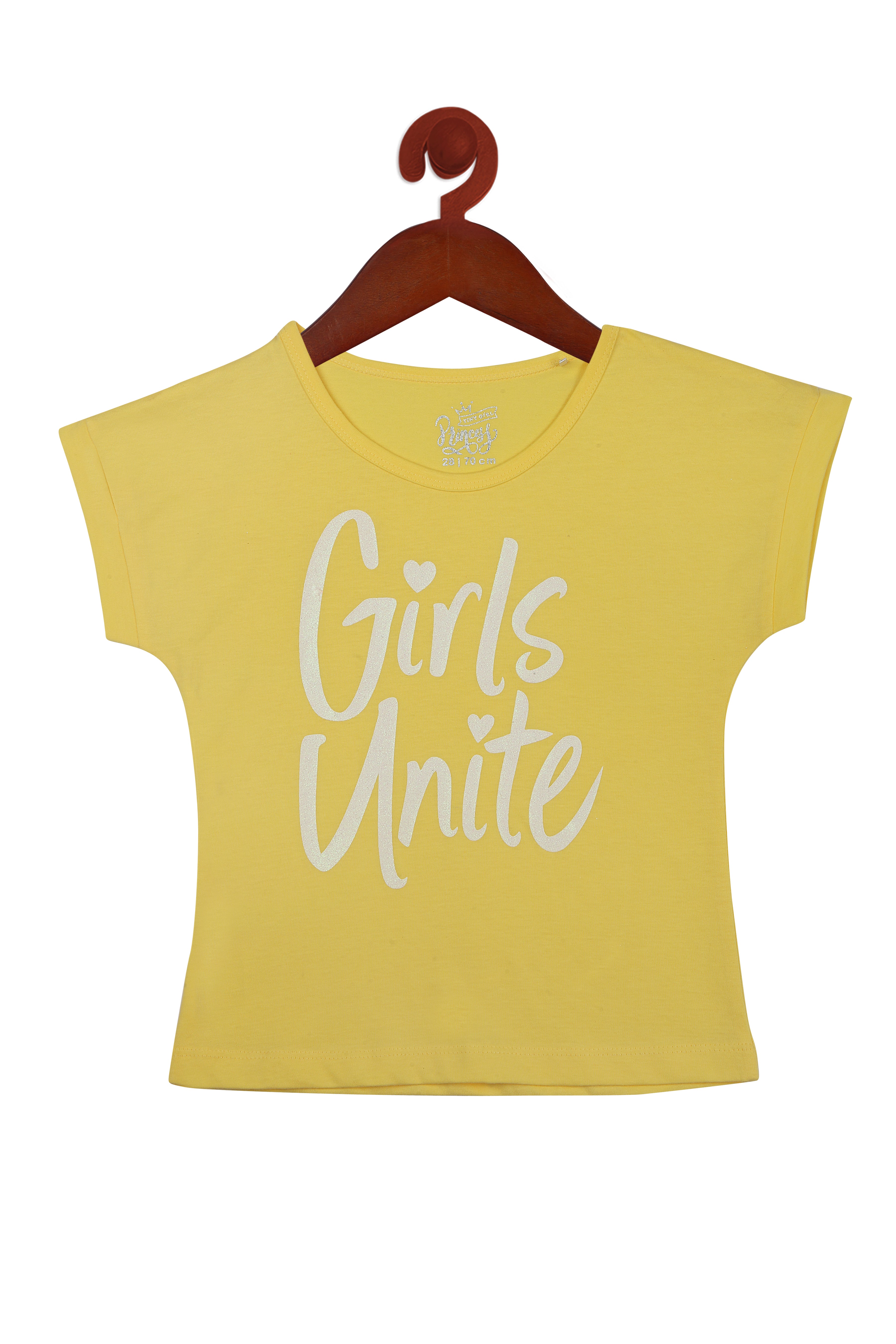 Tiny Girl Girls Unite Slogan T-Shirt – Yellow