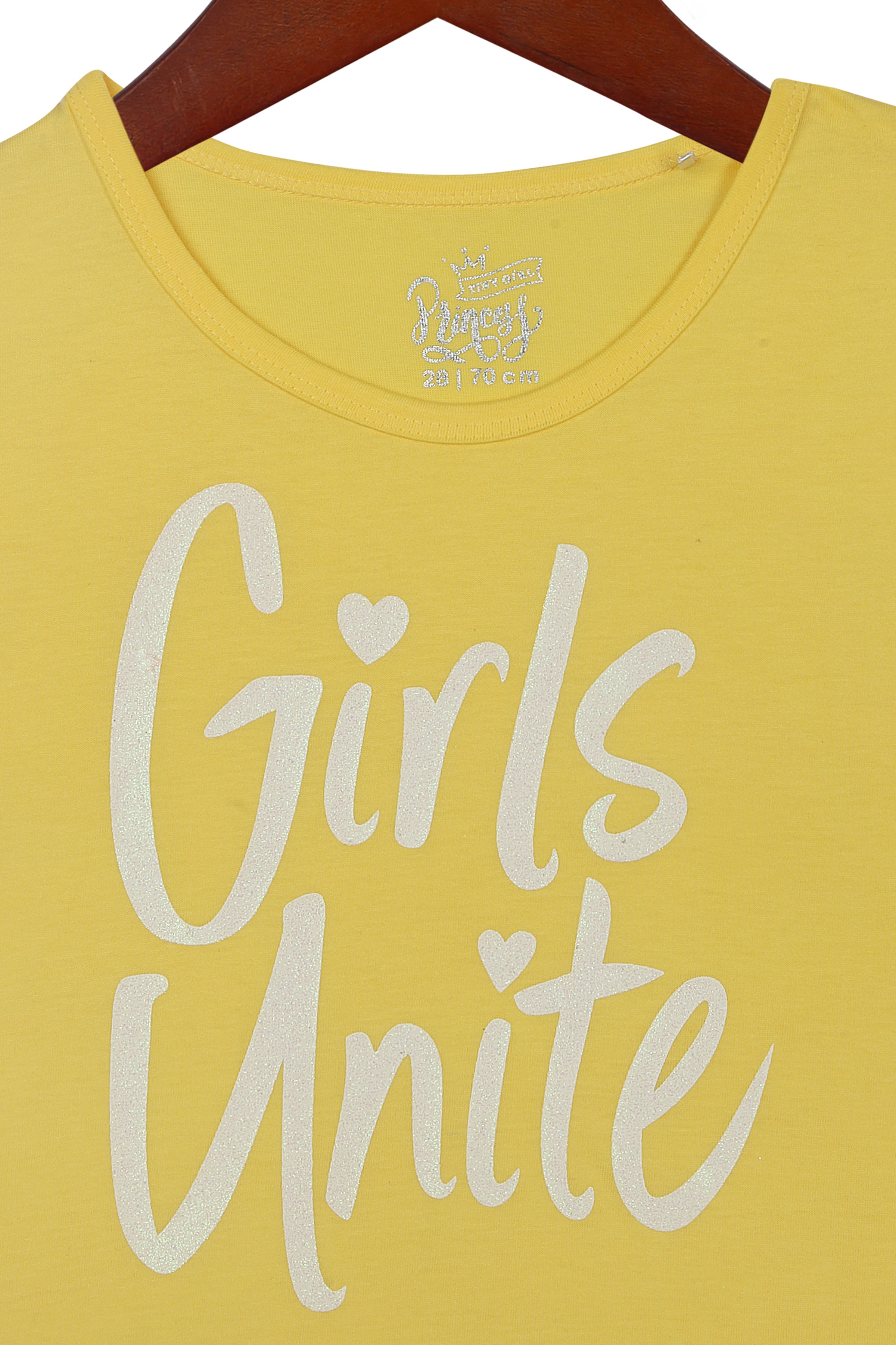 Tiny Girl Girls Unite Slogan T-Shirt – Yellow