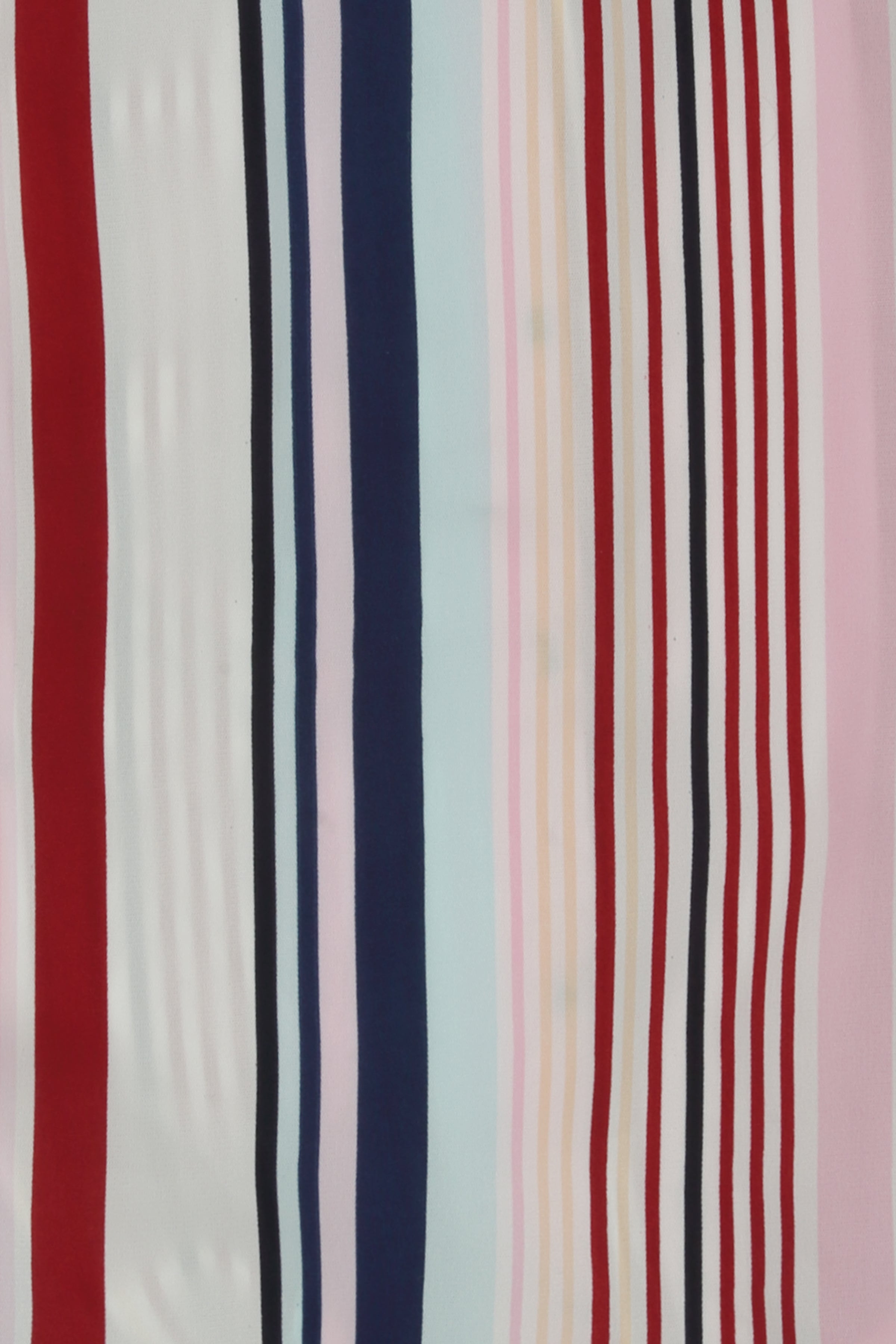 Girls Striped Front Tie Casual Top – Red & White