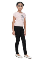 Peach Heart Print Top for Girls