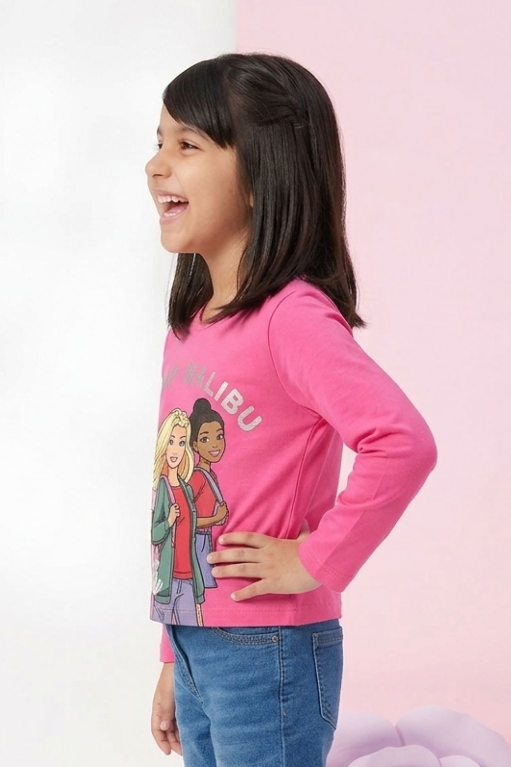 Barbie Hot Pink Friends Full Sleeve Tee BATP2143