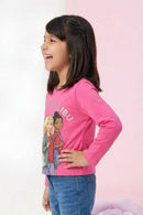 Barbie Hot Pink Friends Full Sleeve Tee BATP2143