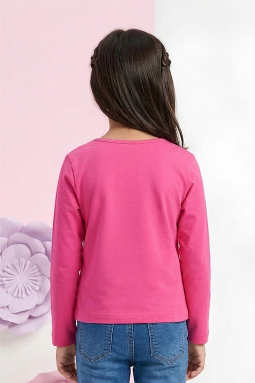 Barbie Hot Pink Friends Full Sleeve Tee BATP2143