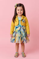 Mustard Jacket Dress Set TSF10094