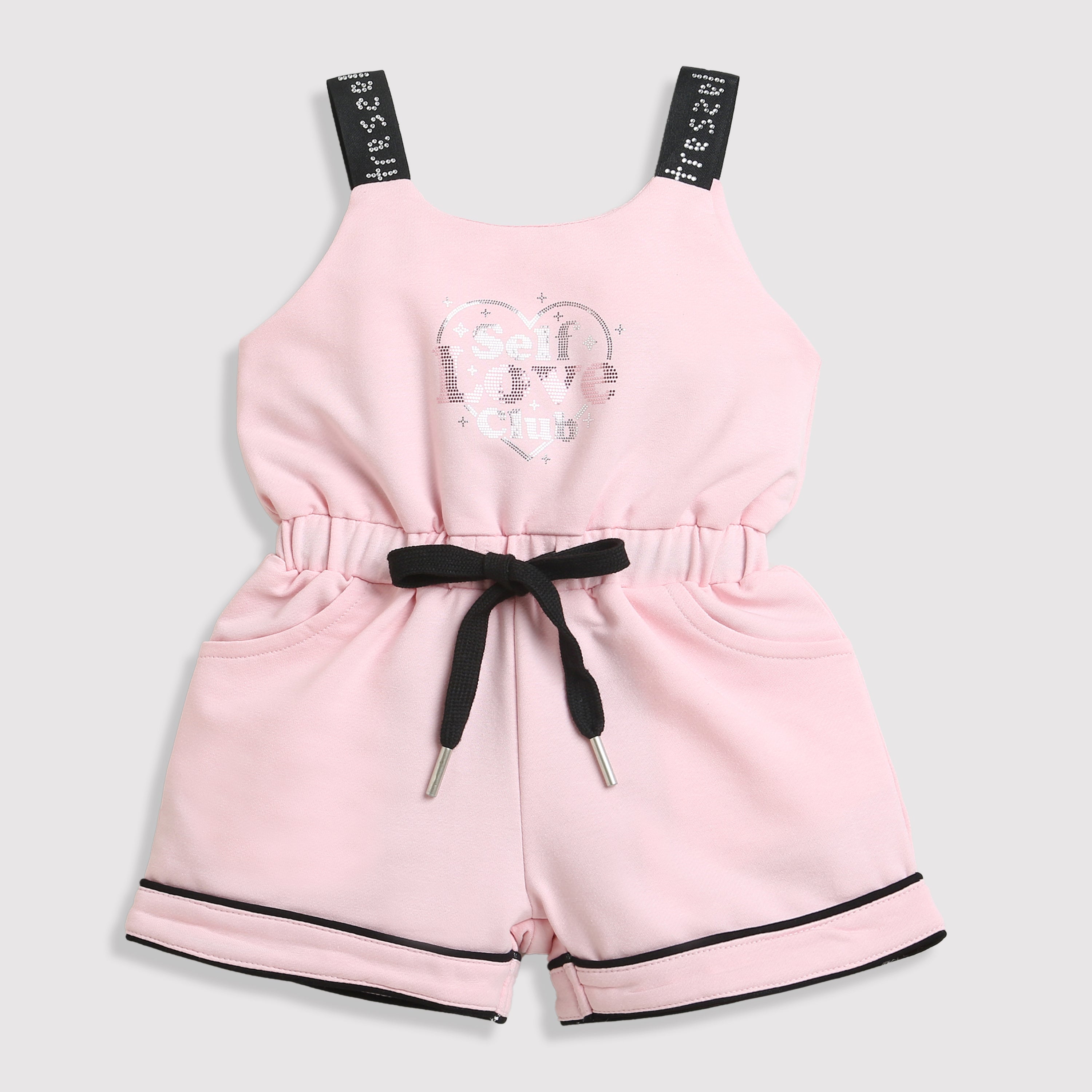 Pink “Self Love Club” Strap Playsuit TSJP30504