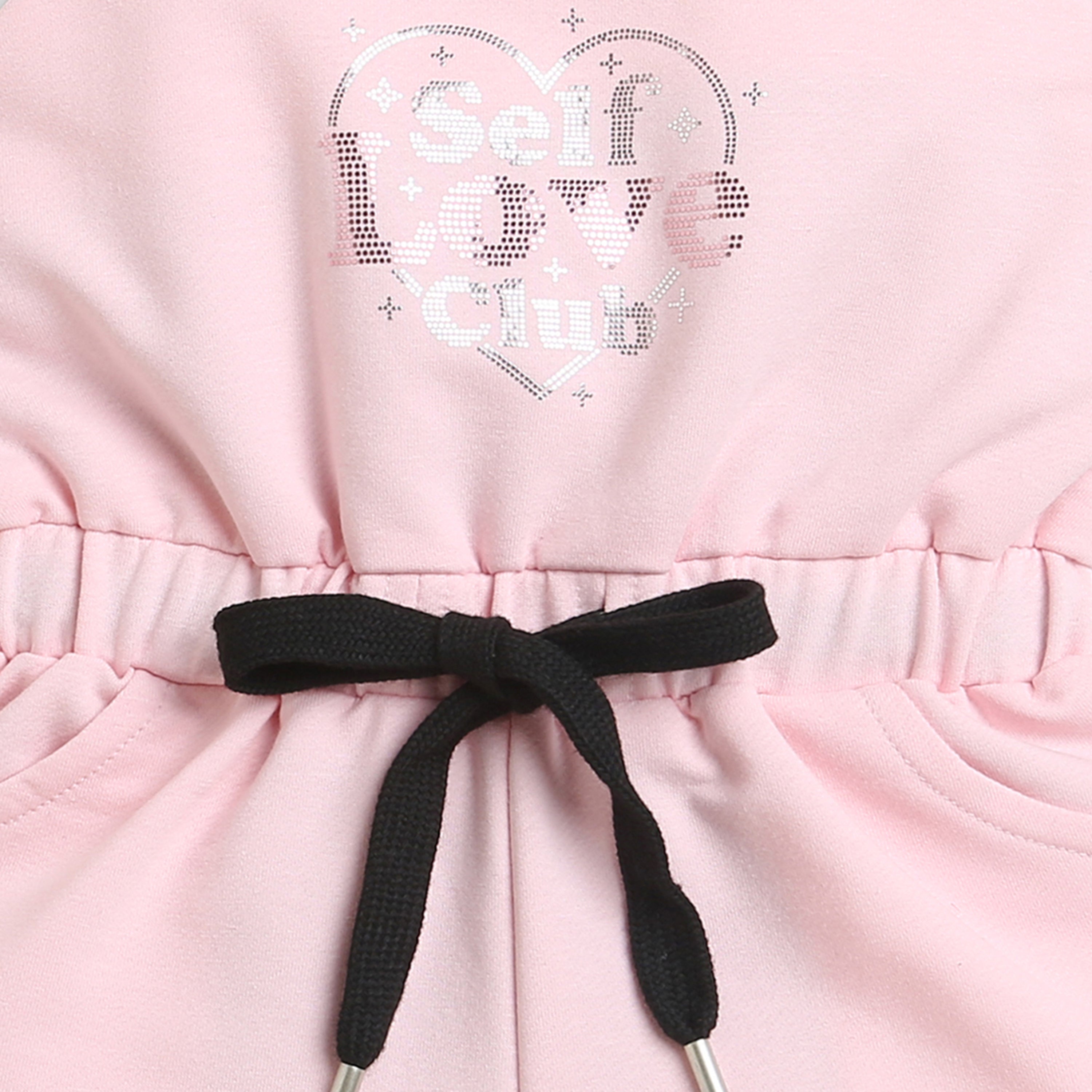 Pink “Self Love Club” Strap Playsuit TSJP30504