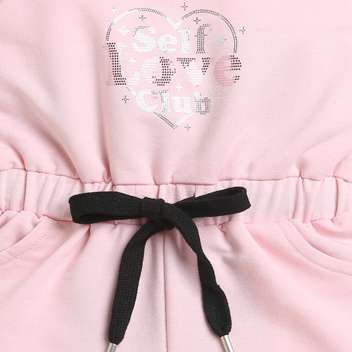 Pink “Self Love Club” Strap Playsuit TSJP30504