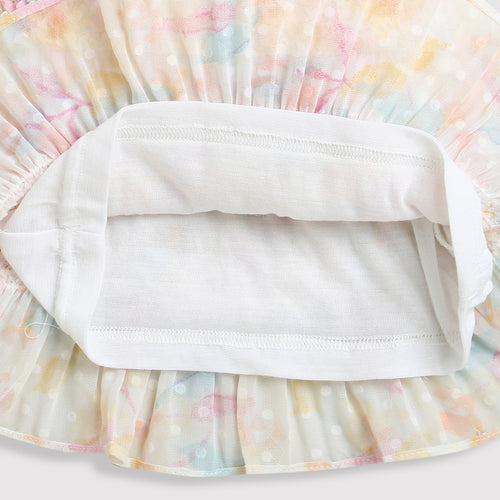 Girls Yellow Ruffle Tier Dress TSM30570