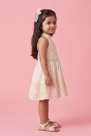 Halter Neck Cream Summer Dress TSM30639