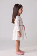 White & Pink Sequin Heart Party Midi TSM30792