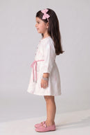 White & Pink Sequin Heart Party Midi TSM30792
