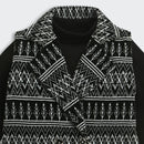 Tressel Black & White Knitted Layered Winter Top for Girls