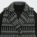 Black Geometric Jacket Dress with Inner Top TSPN30103