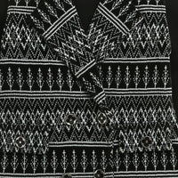 Tressel Black & White Knitted Layered Winter Top for Girls