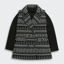 Black Geometric Jacket Dress with Inner Top TSPN30103