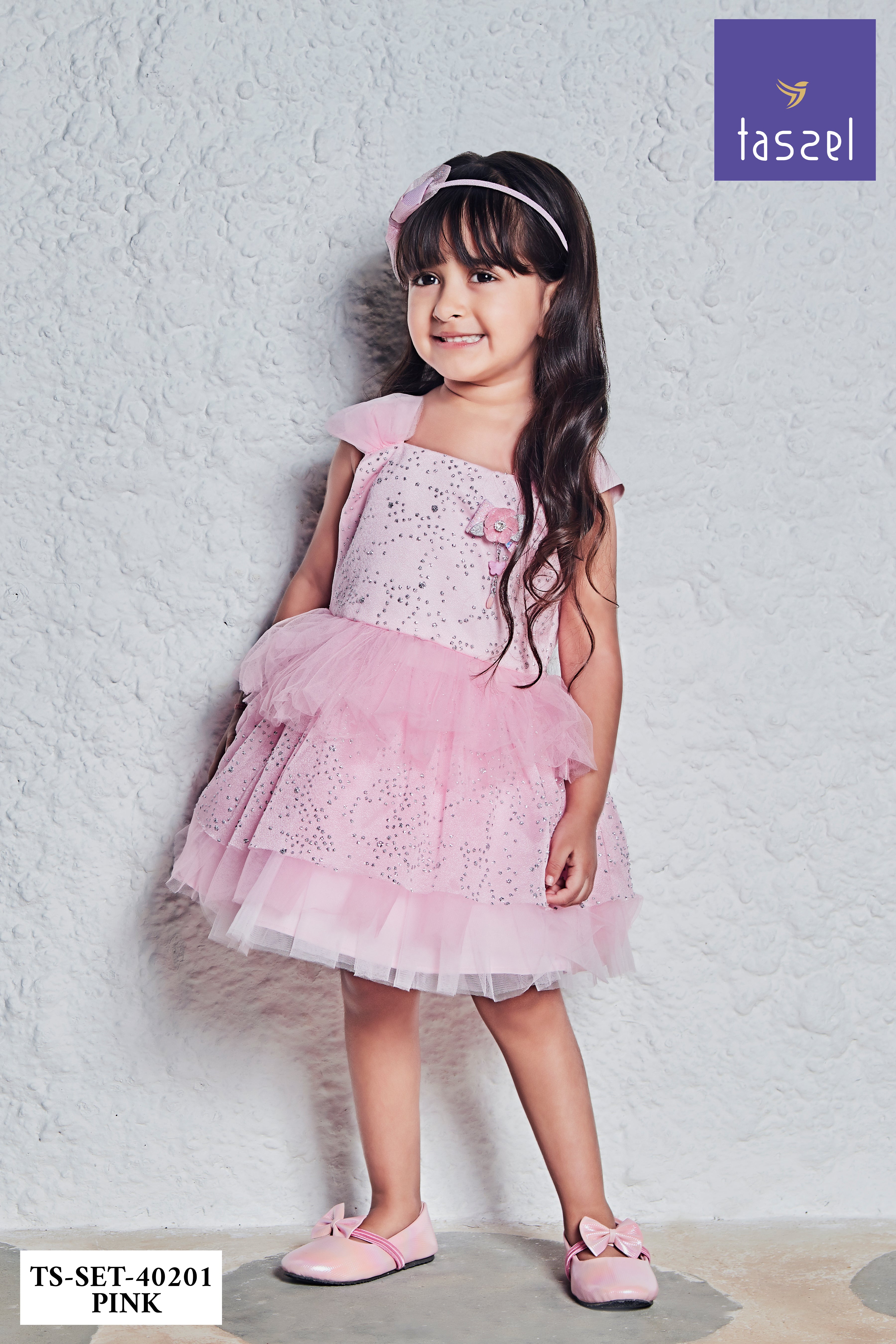 Pink Sparkle Tulle Top and Skirt Set TSSET40201