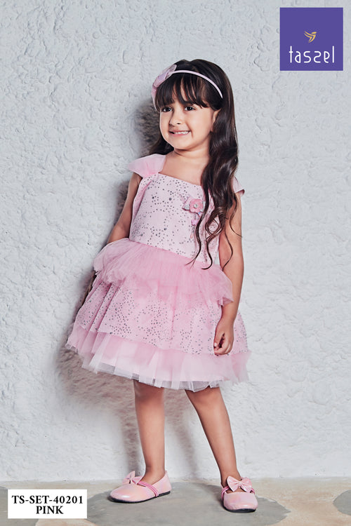 Pink Sparkle Tulle Top and Skirt Set TSSET40201
