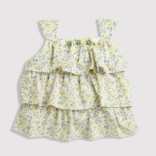 Floral Tiered Top & Shorts Co-ord Set TSSET40226