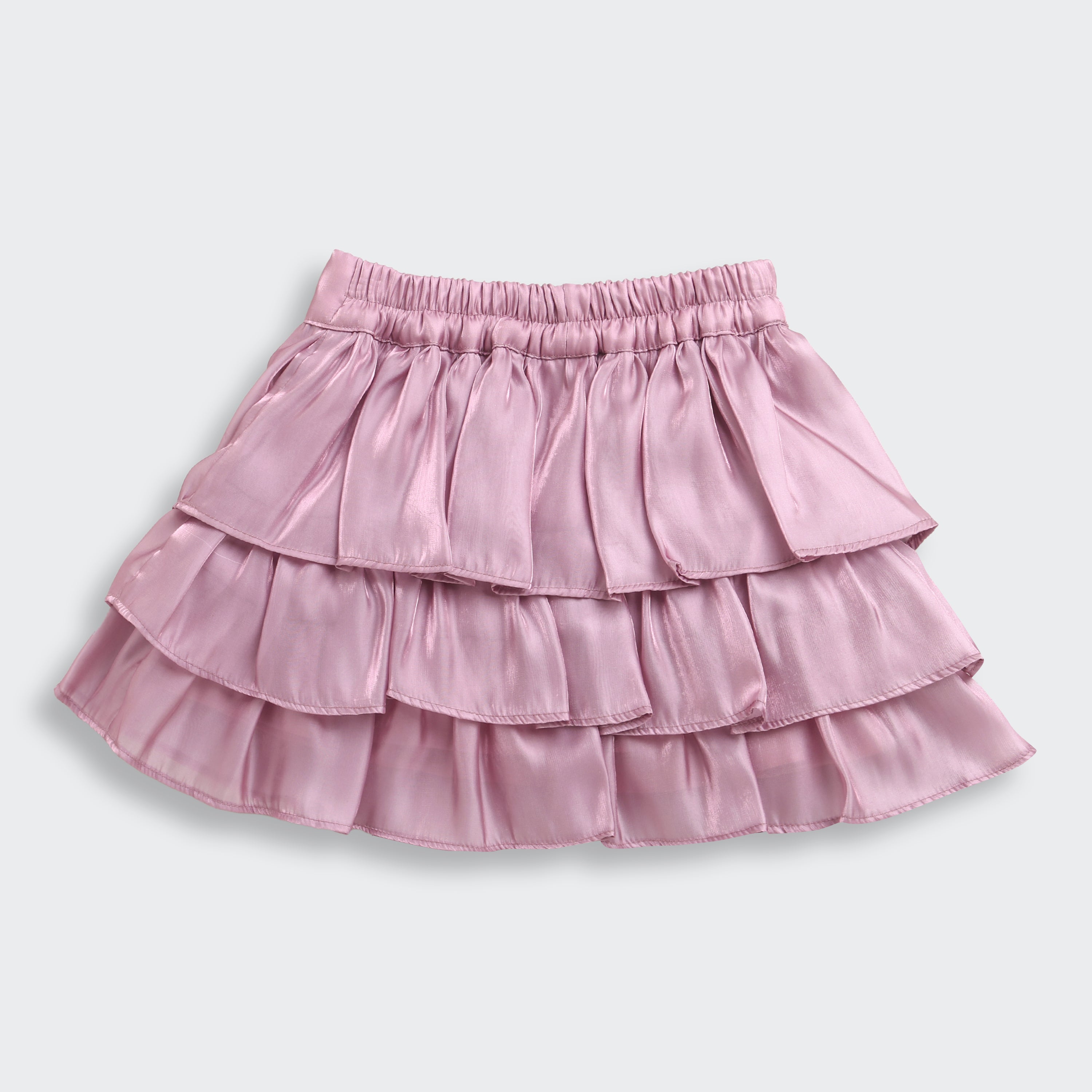 Tressel Onion Pink Floral Printed Top & Skirt Set