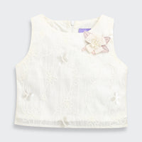 Tressel Onion Pink Floral Printed Top & Skirt Set