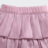 Tressel Onion Pink Floral Printed Top & Skirt Set