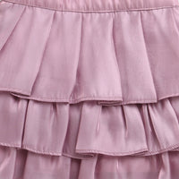 Tressel Onion Pink Floral Printed Top & Skirt Set