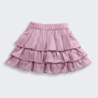 Tressel Onion Pink Floral Printed Top & Skirt Set