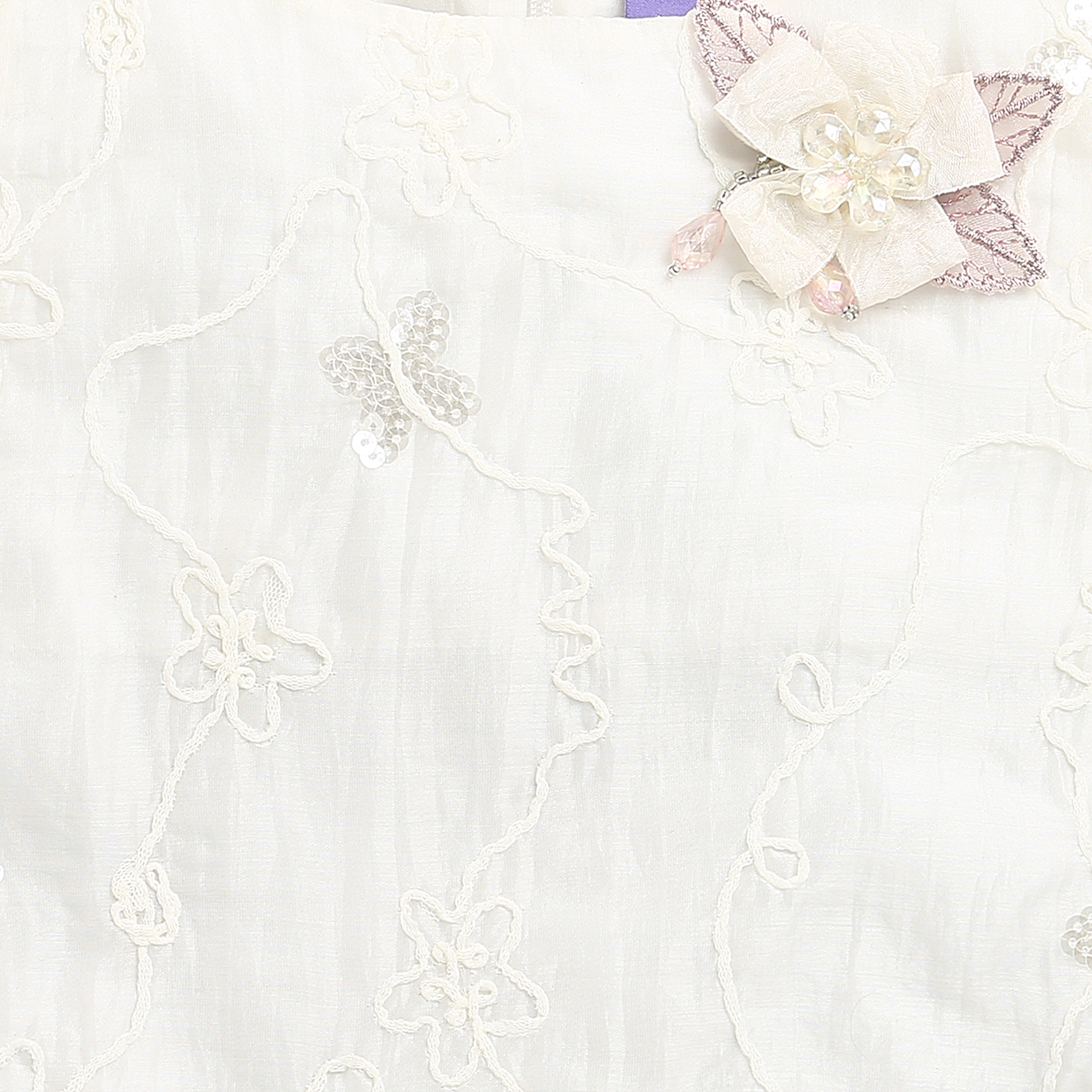 Tressel Onion Pink Floral Printed Top & Skirt Set