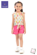 Lantern Print Top & Pink Shorts Co-ord Set TSSET40485