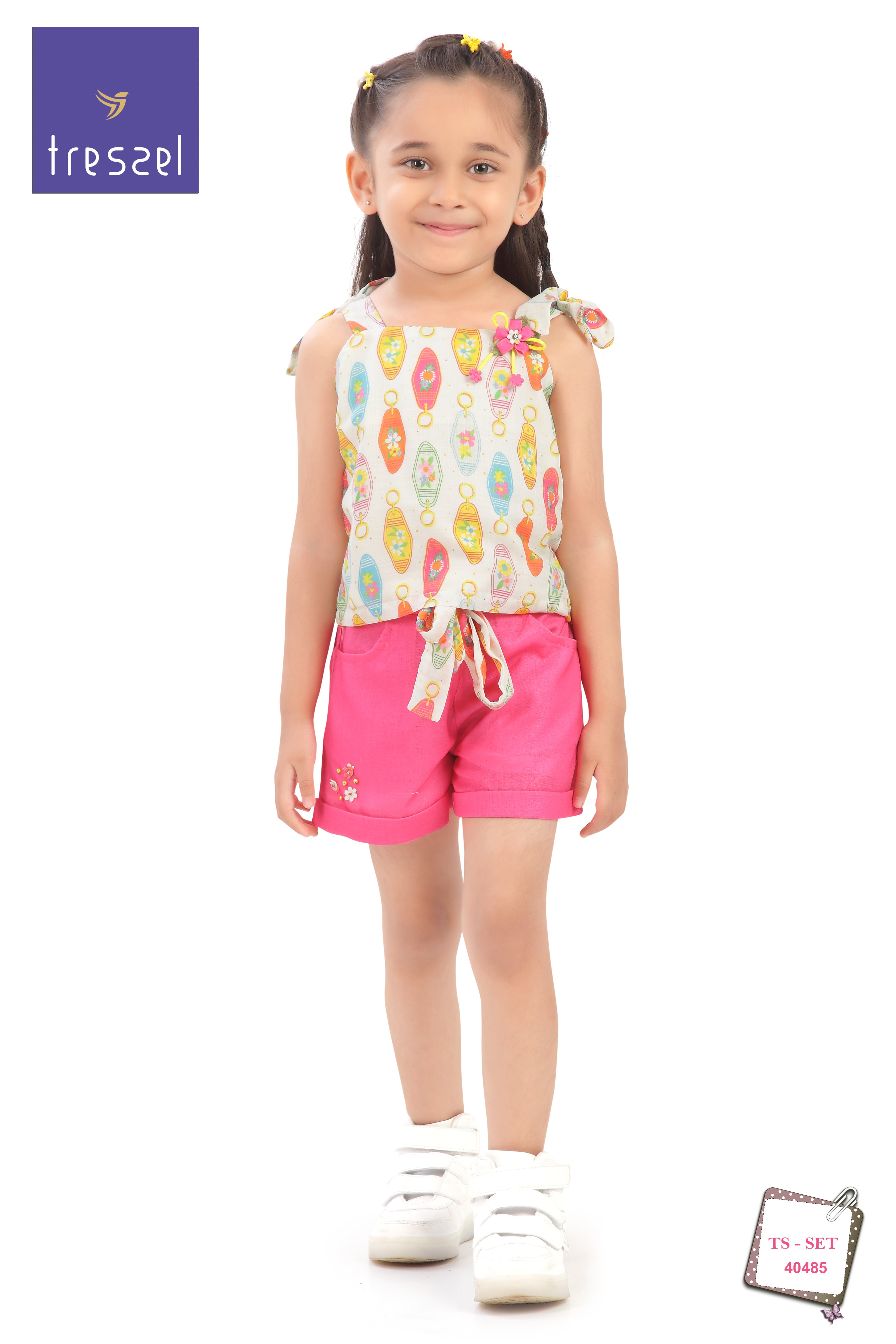 Lantern Print Top & Pink Shorts Co-ord Set TSSET40485