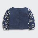 Tressel Girls Navy Blue & White Co-ord Set – Stylish Western Wear