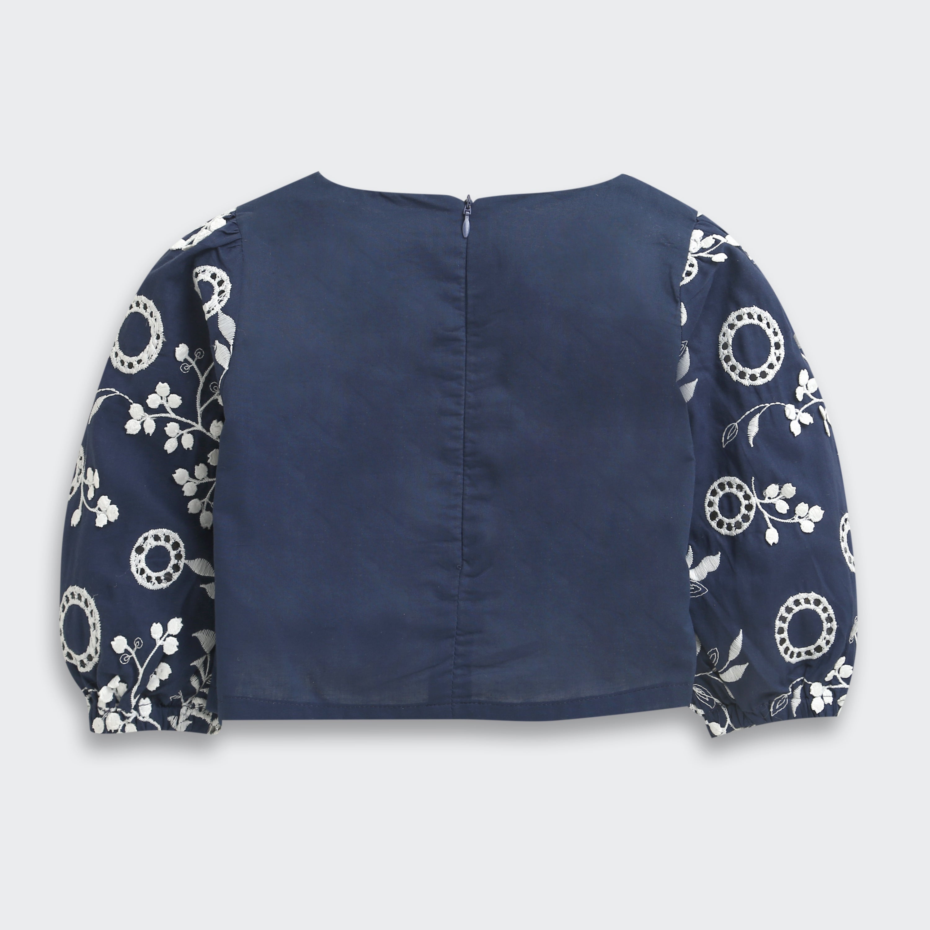 Tressel Girls Navy Blue & White Co-ord Set – Stylish Western Wear