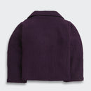 Tressel Purple Textured Jacket & Printed Pant Co-ord Set for Girls