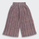 Tressel Purple Textured Jacket & Printed Pant Co-ord Set for Girls