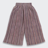 Tressel Purple Textured Jacket & Printed Pant Co-ord Set for Girls