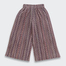 Tressel Purple Textured Jacket & Printed Pant Co-ord Set for Girls