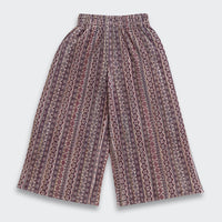 Tressel Purple Textured Jacket & Printed Pant Co-ord Set for Girls