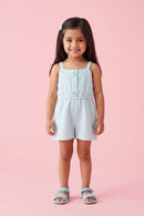 Sky Blue Cotton Summer Playsuit TSIJP012