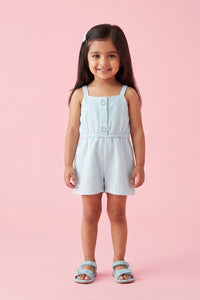 Sky Blue Cotton Summer Playsuit TSIJP012