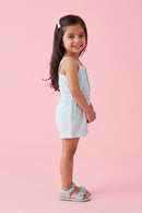 Sky Blue Cotton Summer Playsuit TSIJP012