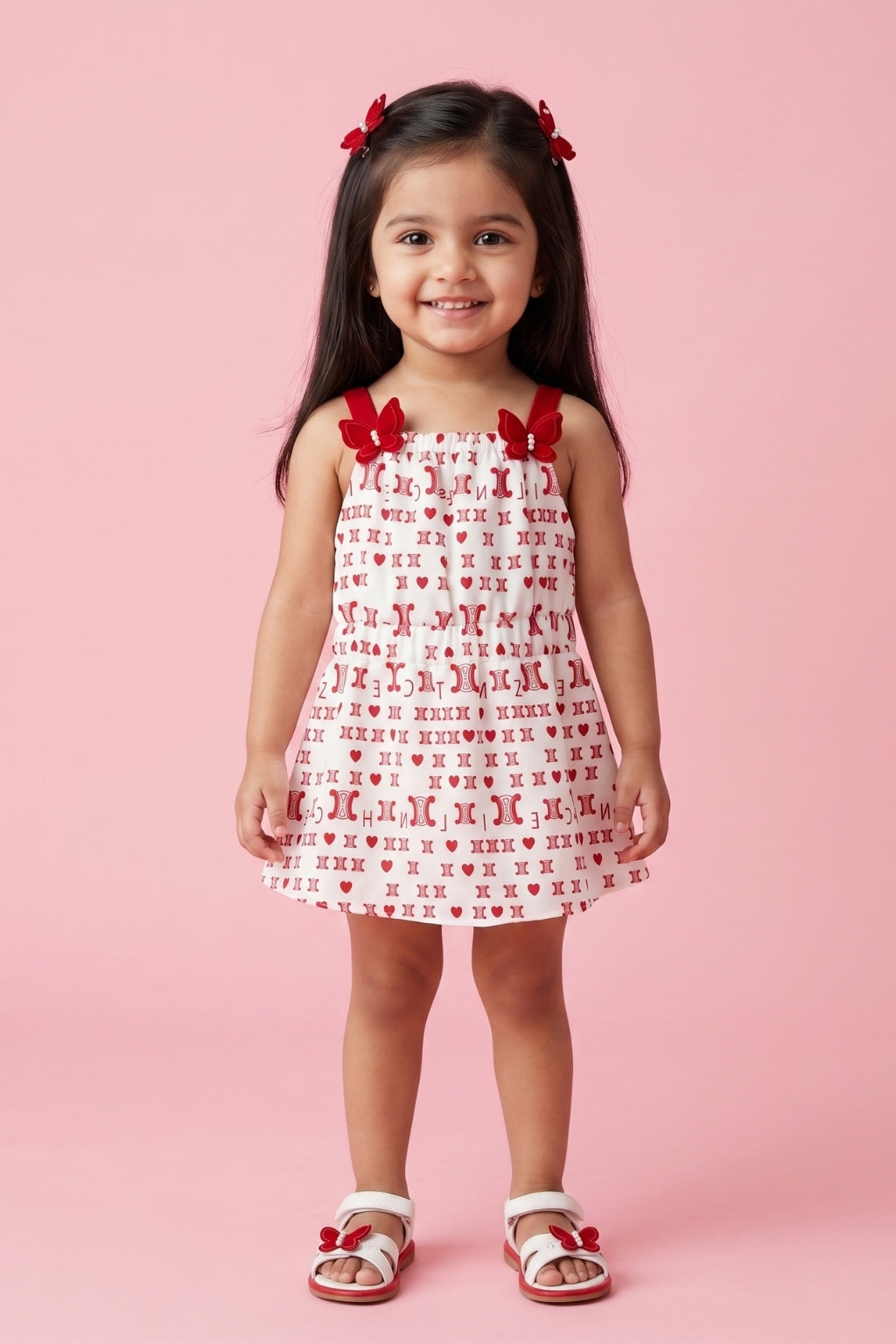 Playful Heart Motif Summer Dress TSIM003