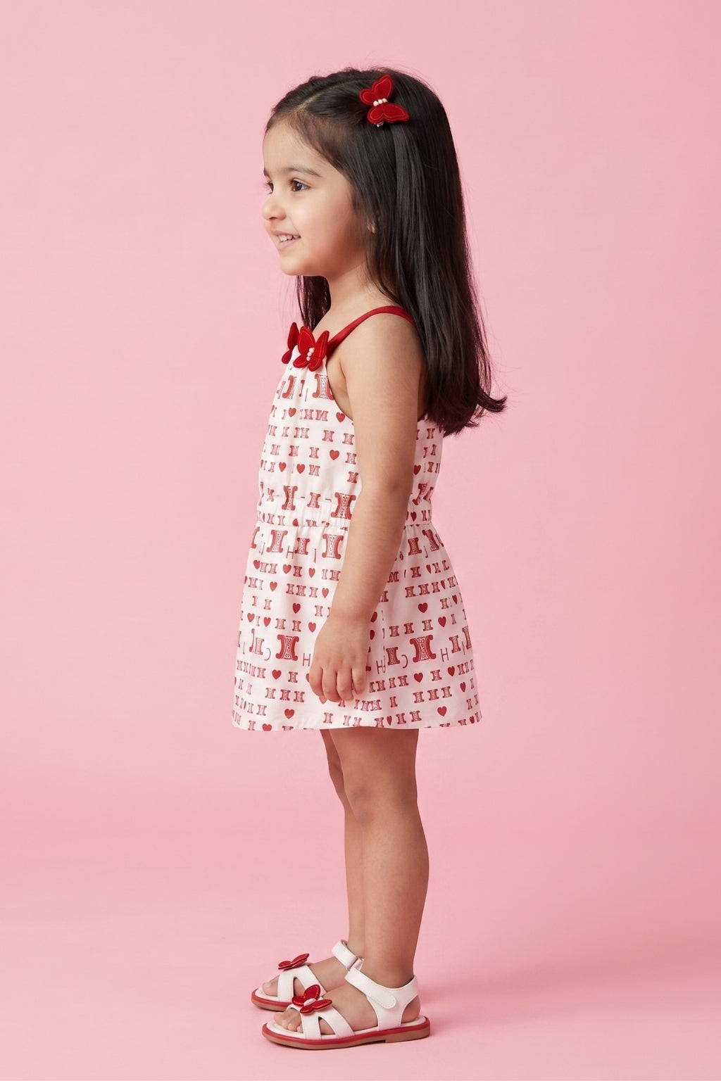 Playful Heart Motif Summer Dress TSIM003