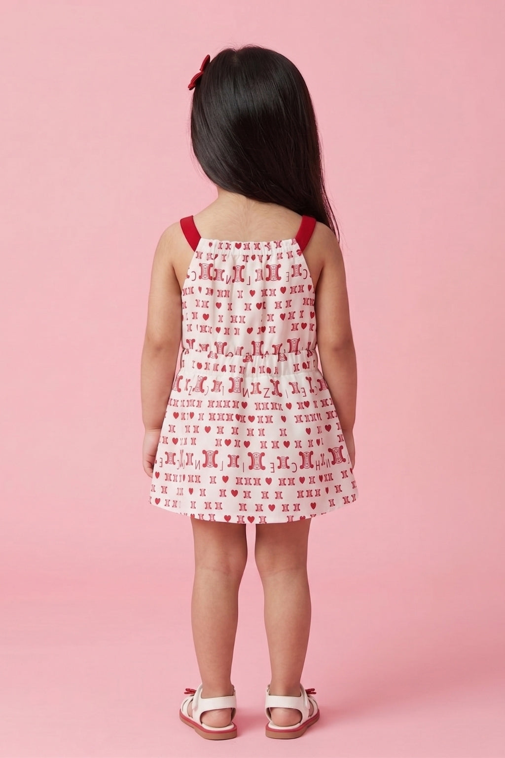 Playful Heart Motif Summer Dress TSIM003